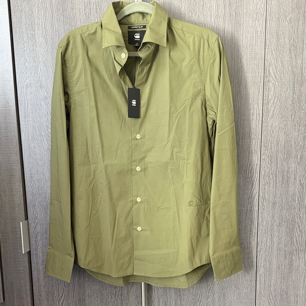 G-Star Olive Green Dress Shirt